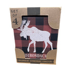 Adirondacks 4 Pack Coasters - Red/Black/White - Lenny's Shoe & Apparel