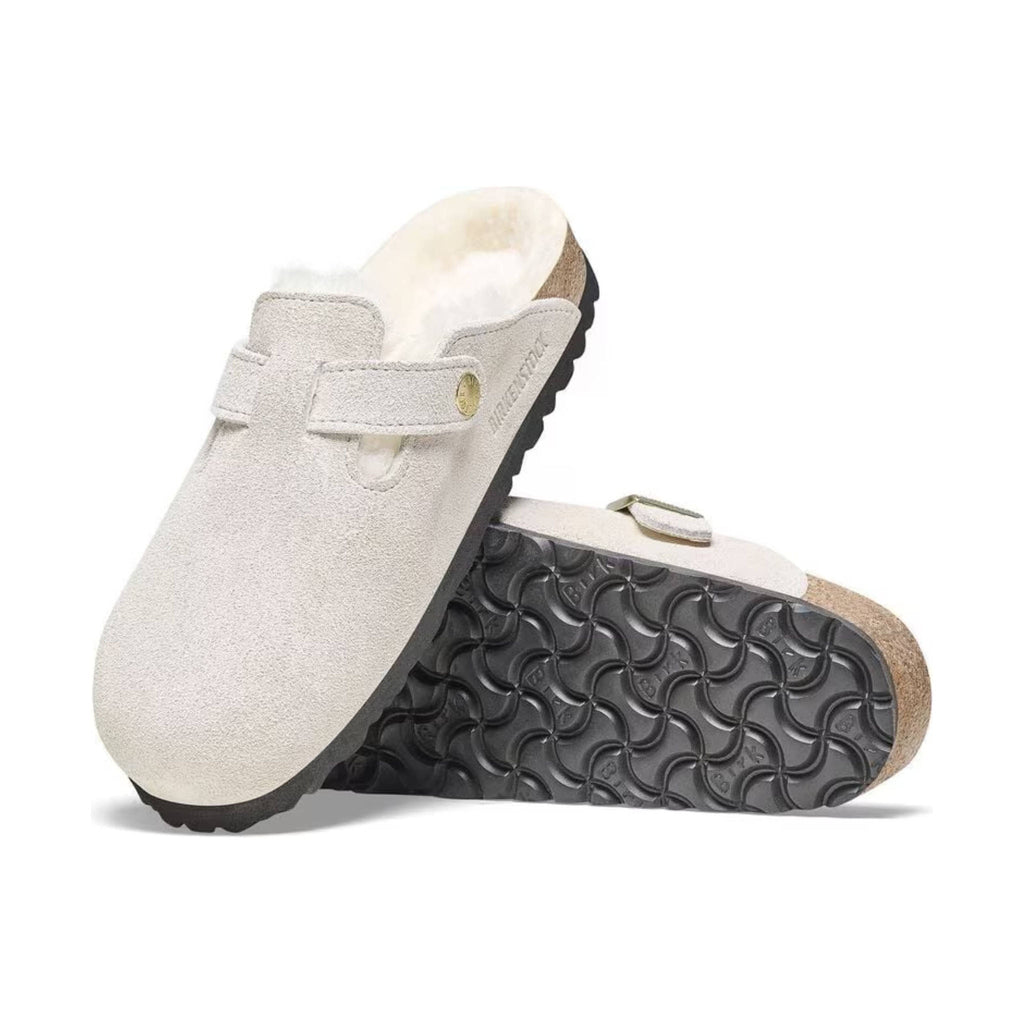 Birkenstock Boston Shearling - Antique White - ONLINE STORE CREDIT/EXCHANGE ONLY - Lenny's Shoe & Apparel