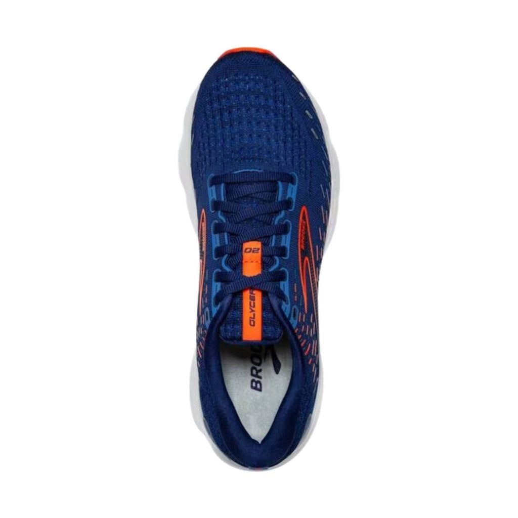 Brooks Men's Glycerin 20 Road Running Shoes - Blue Depths/Palace Blue/Orange - Lenny's Shoe & Apparel