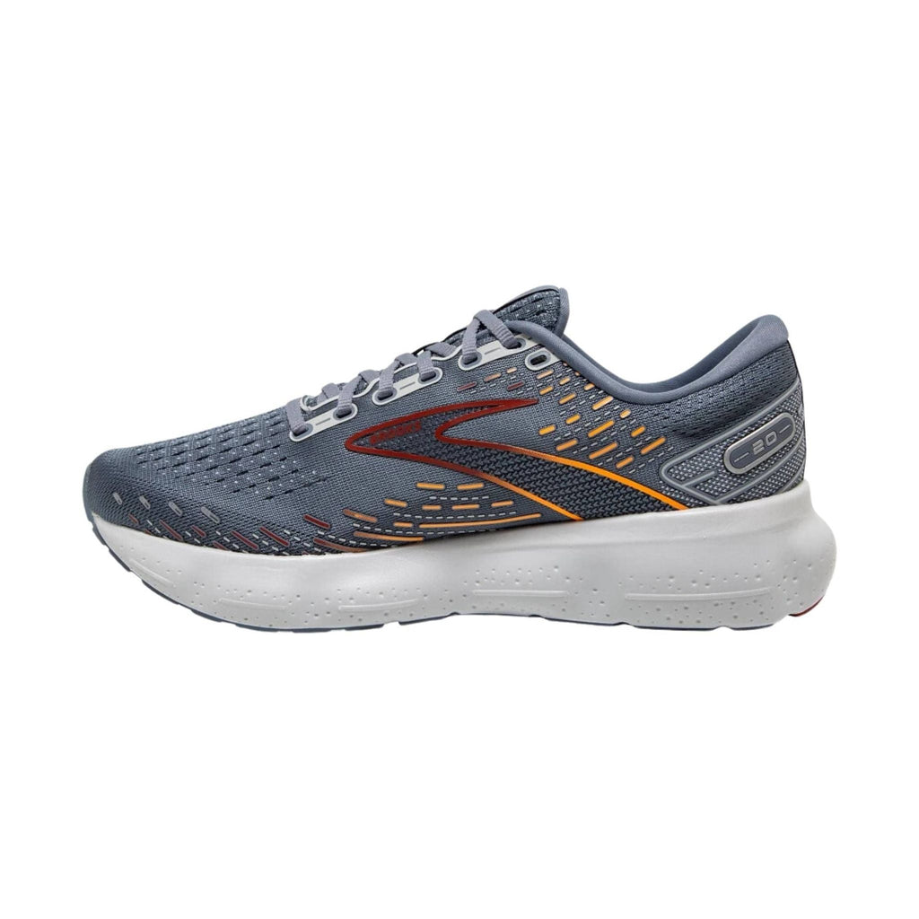 Brooks Men's Glycerin 20 Road Running Shoes - Grey/Chili Oil/ Orange - Lenny's Shoe & Apparel