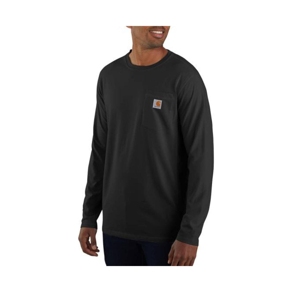 Carhartt Men's Force Relaxed Fit Midweight Long Sleeve Pocket T Shirt - Black - Lenny's Shoe & Apparel