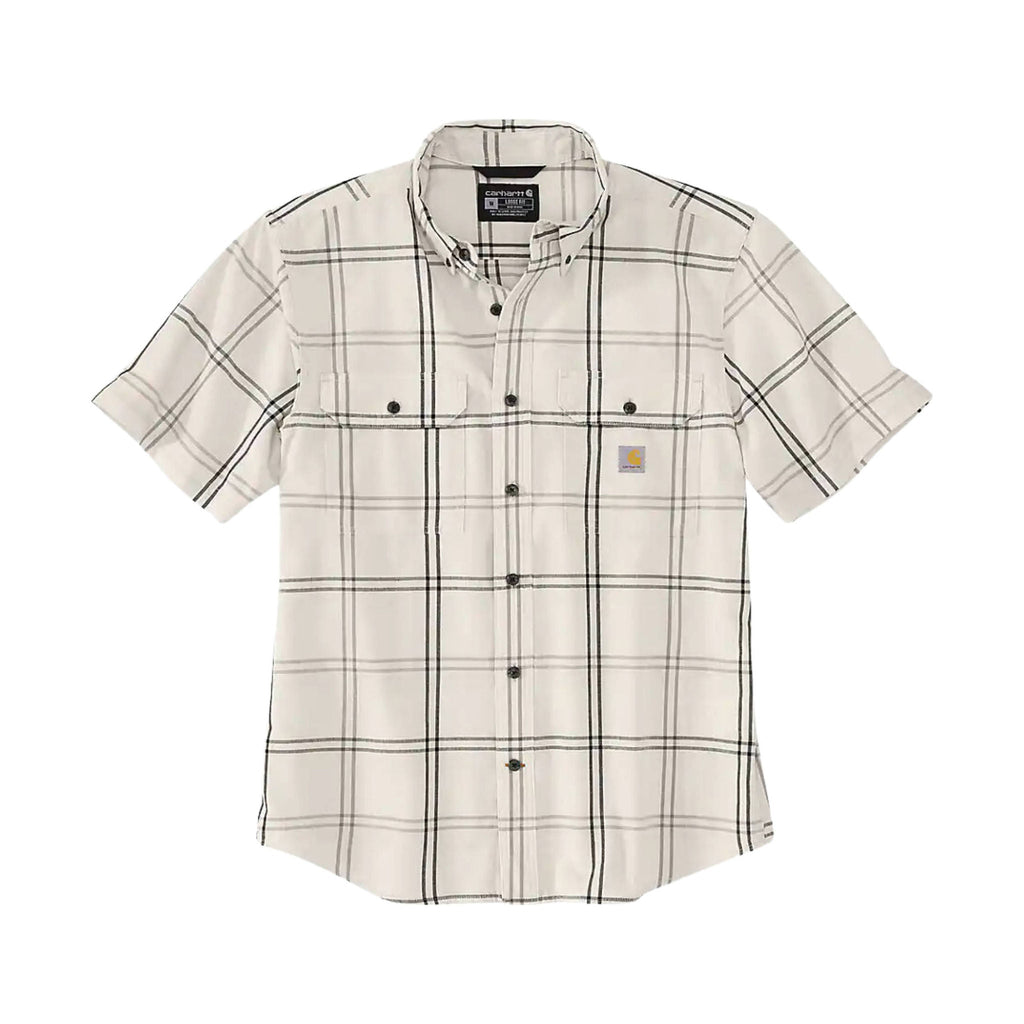 Carhartt Men's Loose Fit Midweight Short Sleeve Plaid Shirt - Malt - ONLINE STORE CREDIT/EXCHANGE ONLY - Lenny's Shoe & Apparel