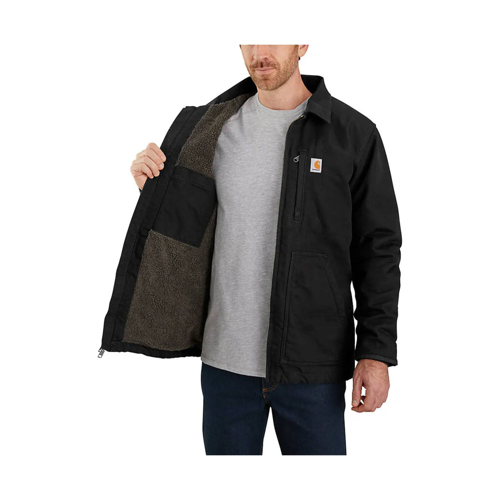 Carhartt Men's Sherpa Lined Loose Fit Field Jacket - Black - Lenny's Shoe & Apparel