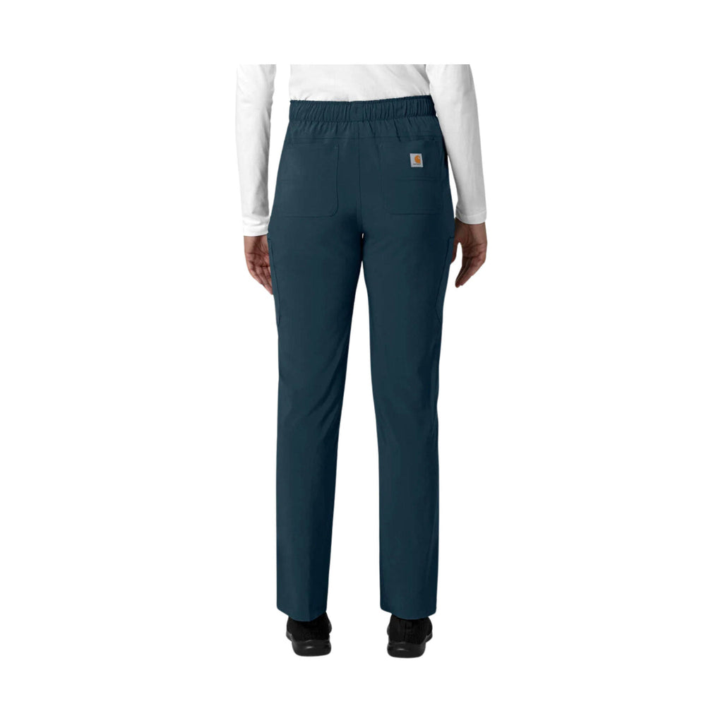 Carhartt Women's Force Cross Flex Straight Leg Cargo Scrub Pant - Navy - Lenny's Shoe & Apparel