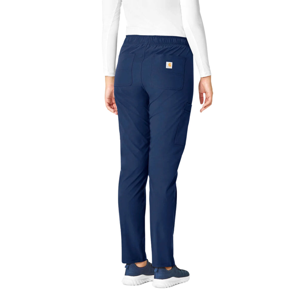 Carhartt Women's Force Modern Fit Straight Leg Scrub Pant - Navy - Lenny's Shoe & Apparel