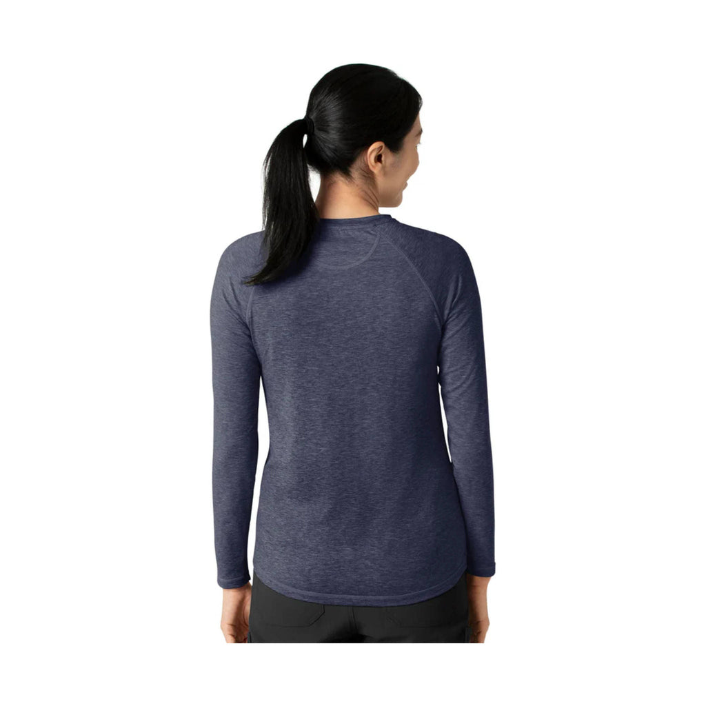 Carhartt Women's Force Performance Long Sleeve Scrub Tee - Navy Heather - Lenny's Shoe & Apparel