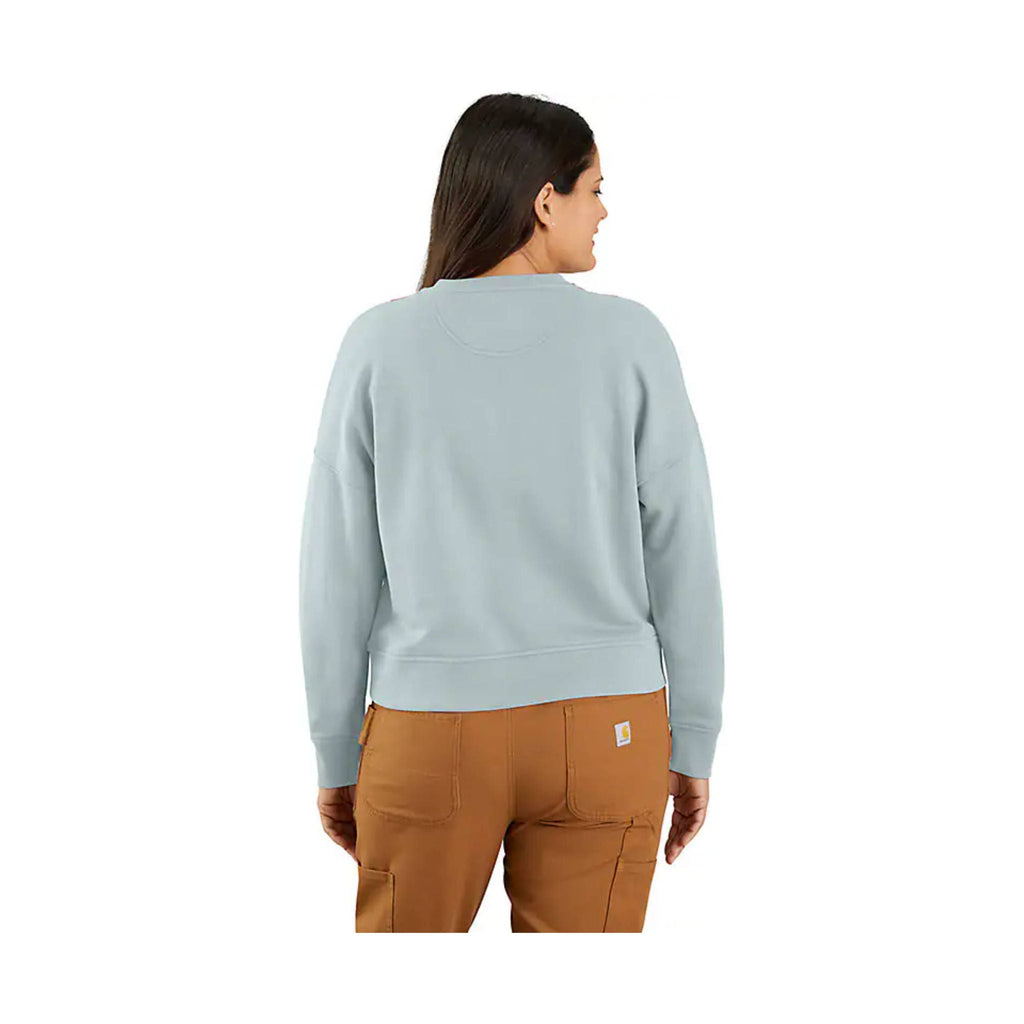 Carhartt Women's Tencel Fiber Series Loose Fit French Terry Henley Sweatshirt - Dew Drop - Lenny's Shoe & Apparel