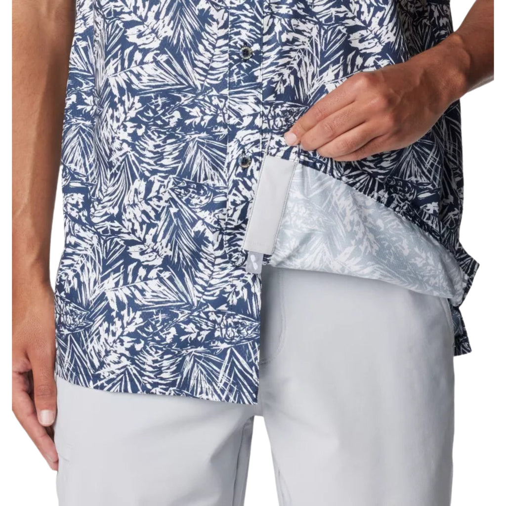 Columbia Men's Super Slack Tide Camp Shirt - Collegiate Navy Tunado Tonal - Lenny's Shoe & Apparel