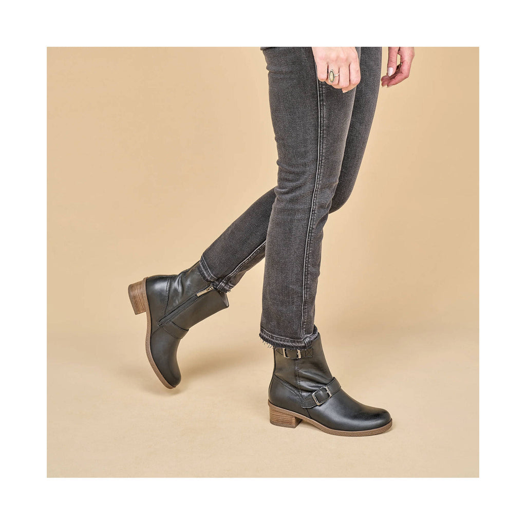 Dansko Women's Delphine Boots - Black Waterproof Burnished Boots - Lenny's Shoe & Apparel