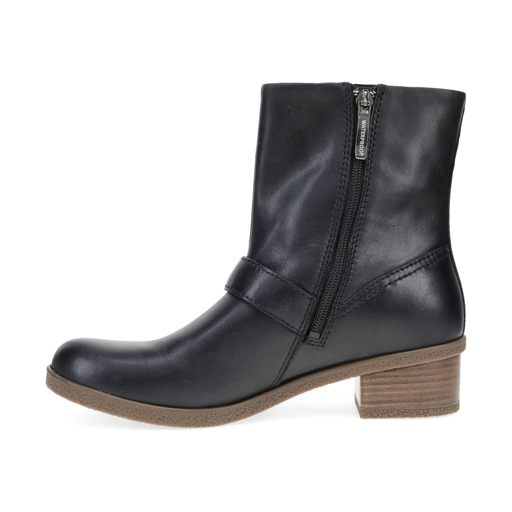 Dansko Women's Delphine Boots - Black Waterproof Burnished Boots - Lenny's Shoe & Apparel