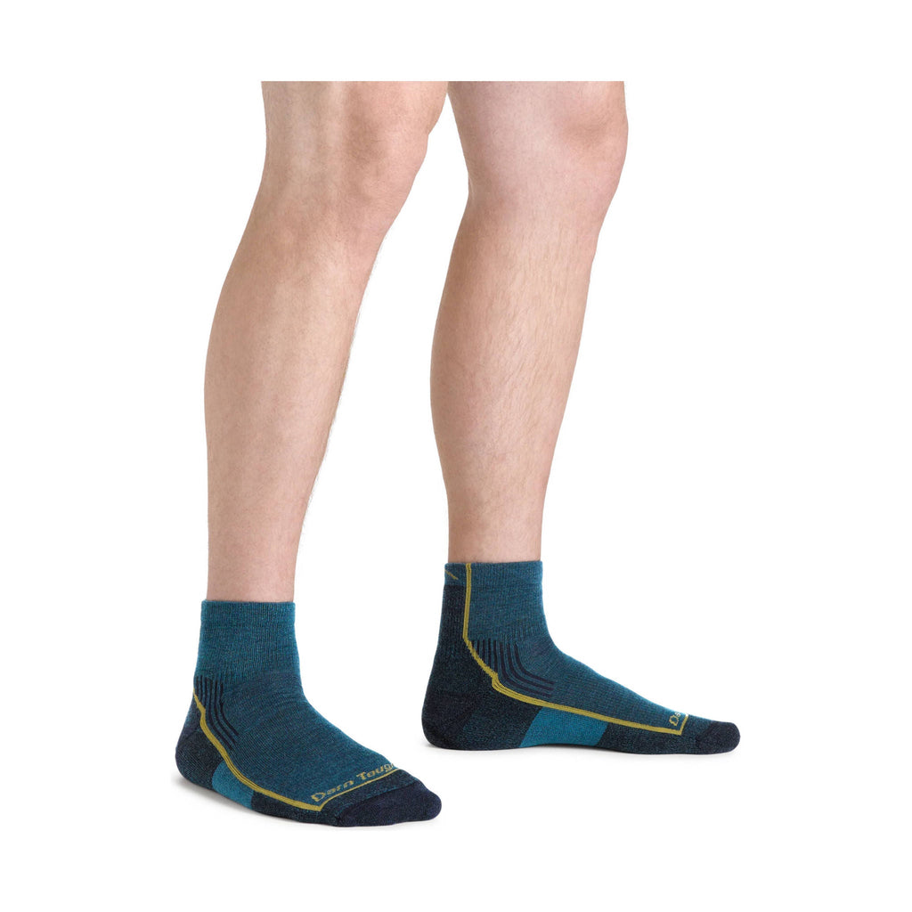 Darn Tough Men's Hiker Quarter Midweight Hiking Sock - Dark Teal - Lenny's Shoe & Apparel