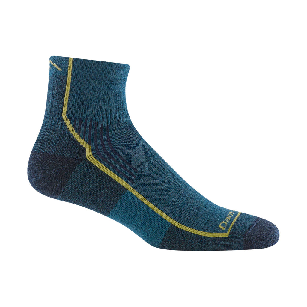 Darn Tough Men's Hiker Quarter Midweight Hiking Sock - Dark Teal - Lenny's Shoe & Apparel