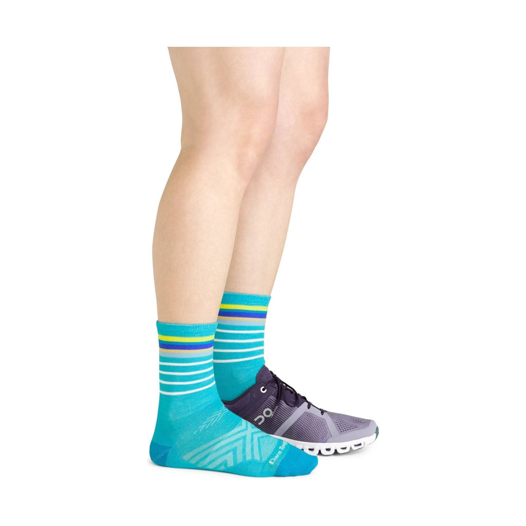 Darn Tough Vermont Women's Stride Micro Crew Ultra-Lightweight Running Sock - Teal - Lenny's Shoe & Apparel