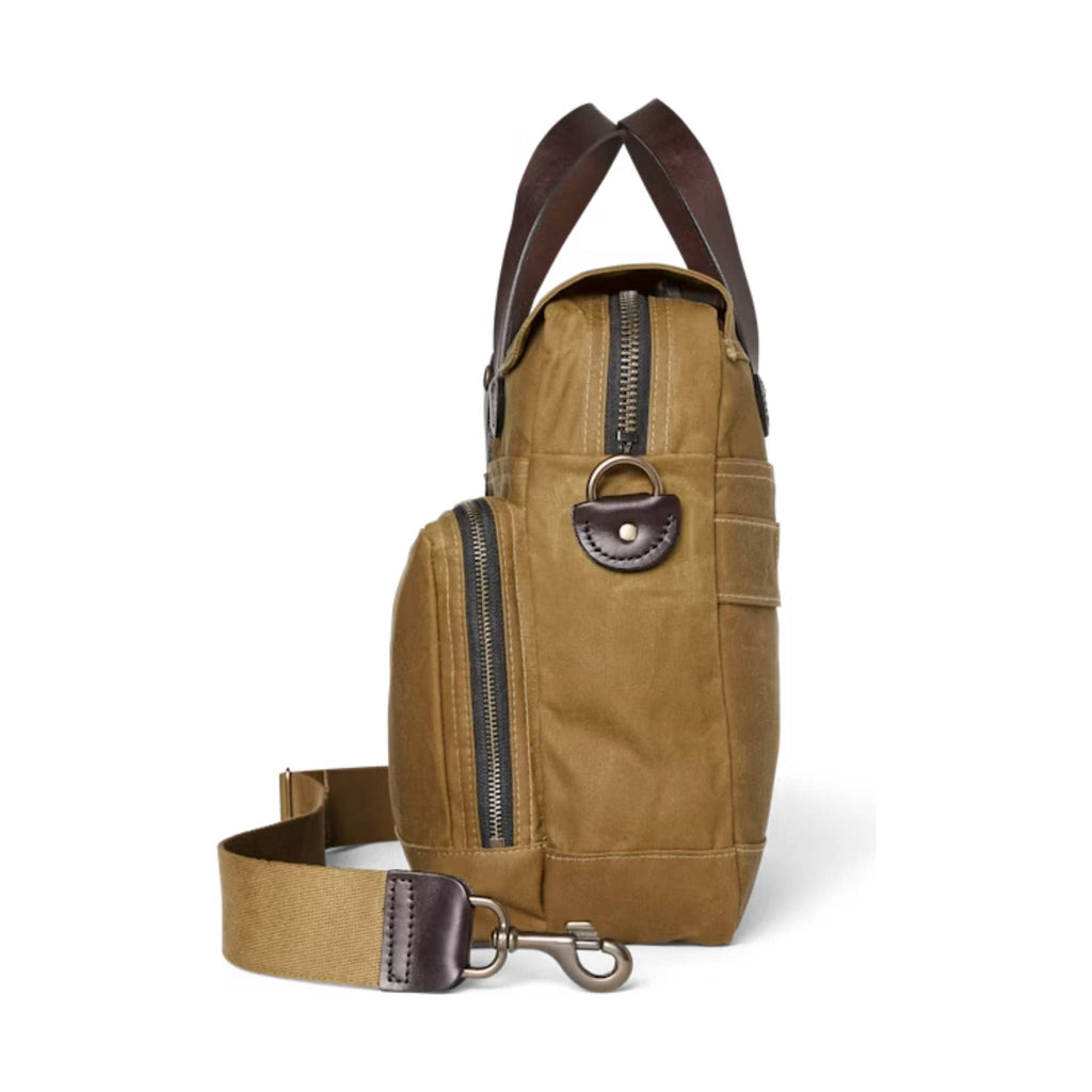 Filson 24 Hour Tin Cloth Briefcase - Dark Tan - Lenny's Shoe & Apparel