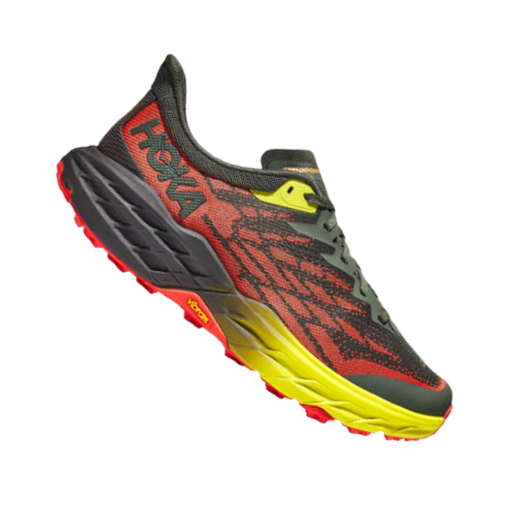 HOKA Men's Speedgoat 5 - Thyme/ Fiesta - Lenny's Shoe & Apparel