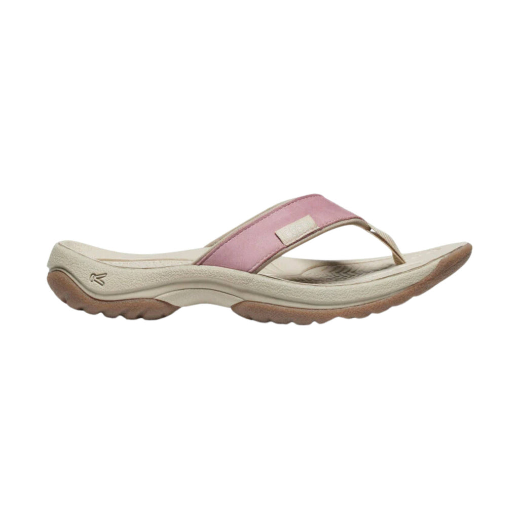 KEEN Women's Kona Leather Flip Flop - Nostalgia Rose/Plaza Taupe - Lenny's Shoe & Apparel