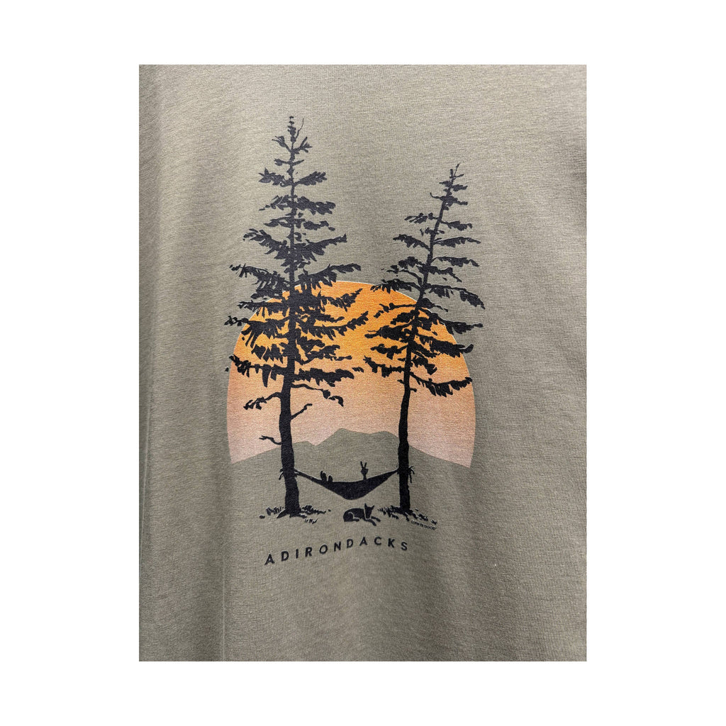 Life Is Good Men's Adirondacks Pine Hammock Tee - Moss Green - Lenny's Shoe & Apparel