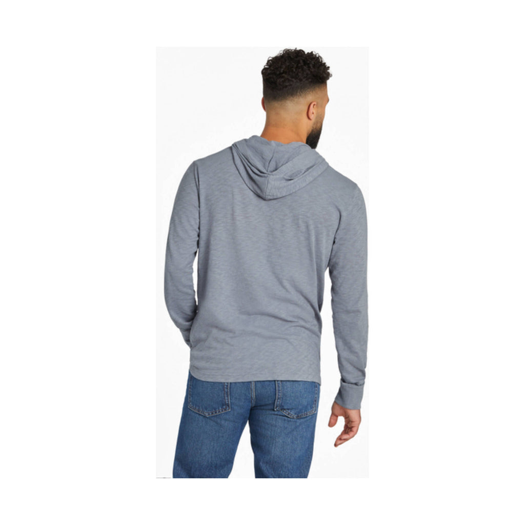 Life Is Good Men's Jakes Great Catch Textured Slub Hoodie - Stone Blue - Lenny's Shoe & Apparel