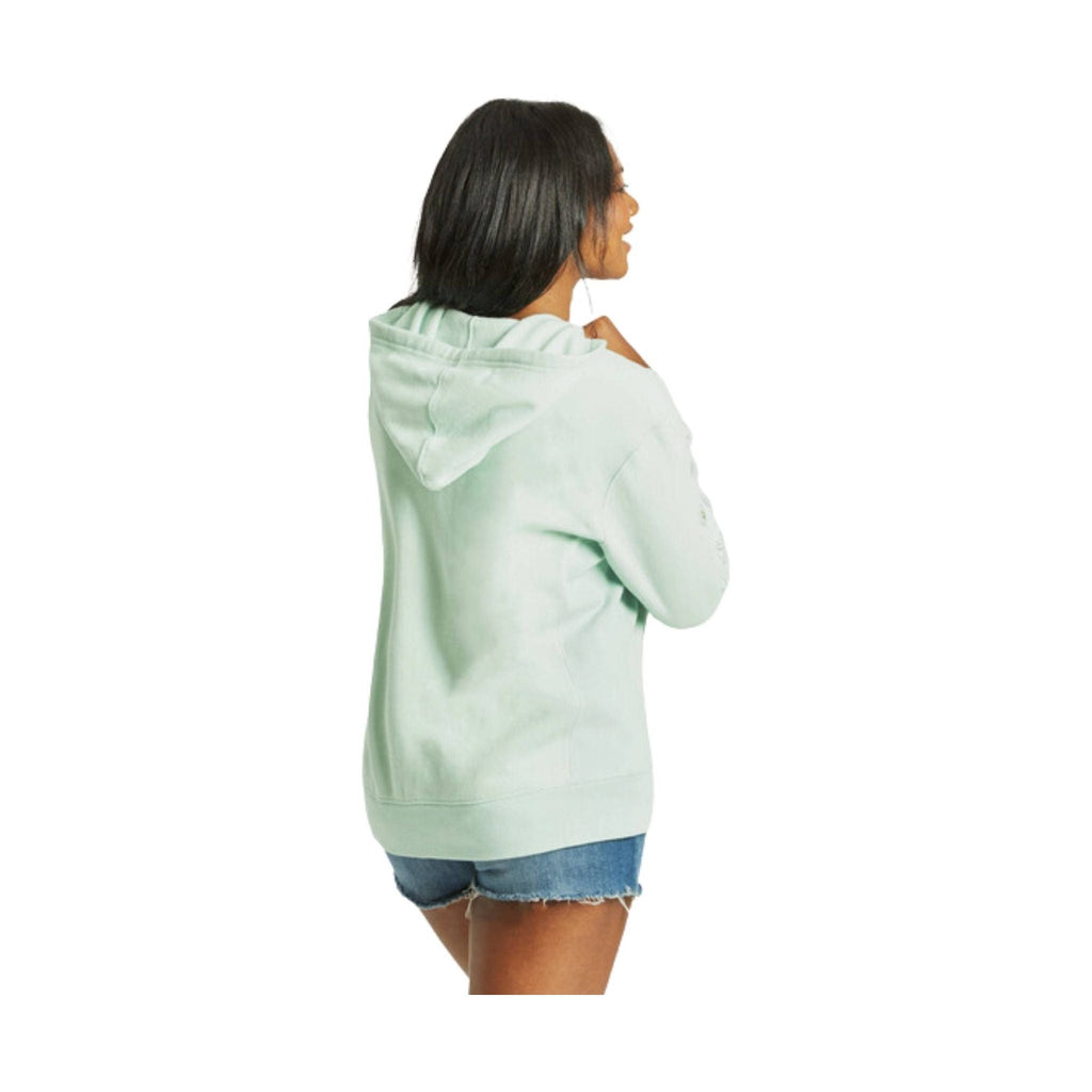 Life Is Good Women's Heart Simply True Fleece Zip Hoodie - Sage Green - Lenny's Shoe & Apparel