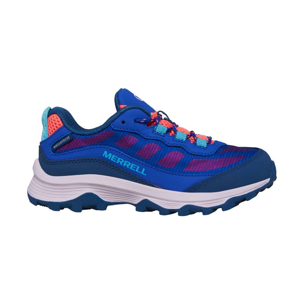 Merrell Kids' Moab Speed Low Waterproof Shoes - Blueberry Turquoise - Lenny's Shoe & Apparel