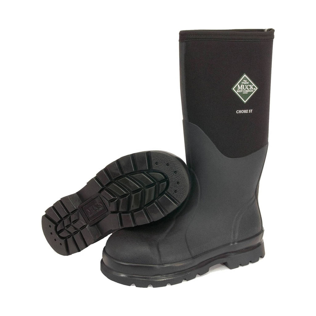 Muck Boot Men's Chore Classic Hi Steel Toe Work Boot - Black - Lenny's Shoe & Apparel