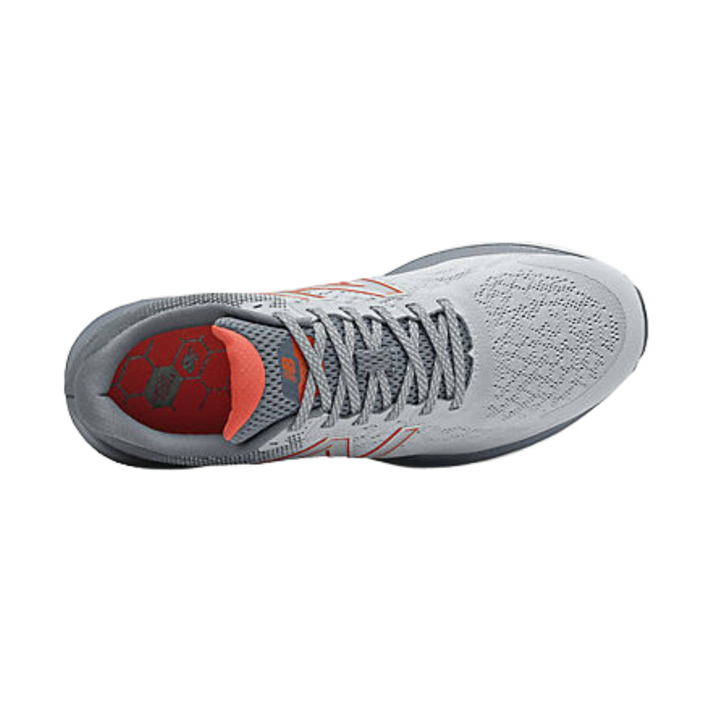 New Balance Men's Fresh Foam 680v7 Running Shoes - Light Grey/Red - Lenny's Shoe & Apparel