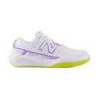 New Balance Women's 696v5 Court Tennis Shoes - White/Purple Fade - Lenny's Shoe & Apparel