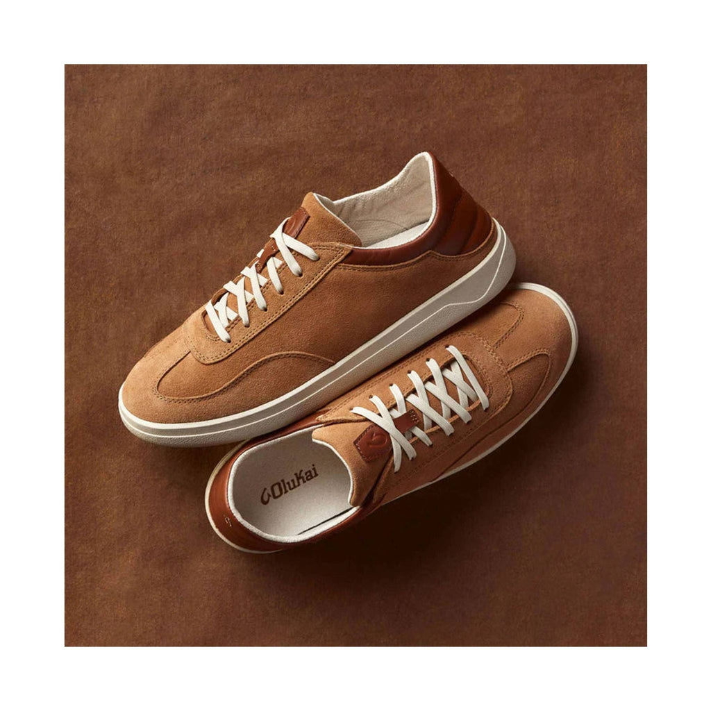 Olaukai Men's Punini Suede Shoes - Tan Toffee - Lenny's Shoe & Apparel