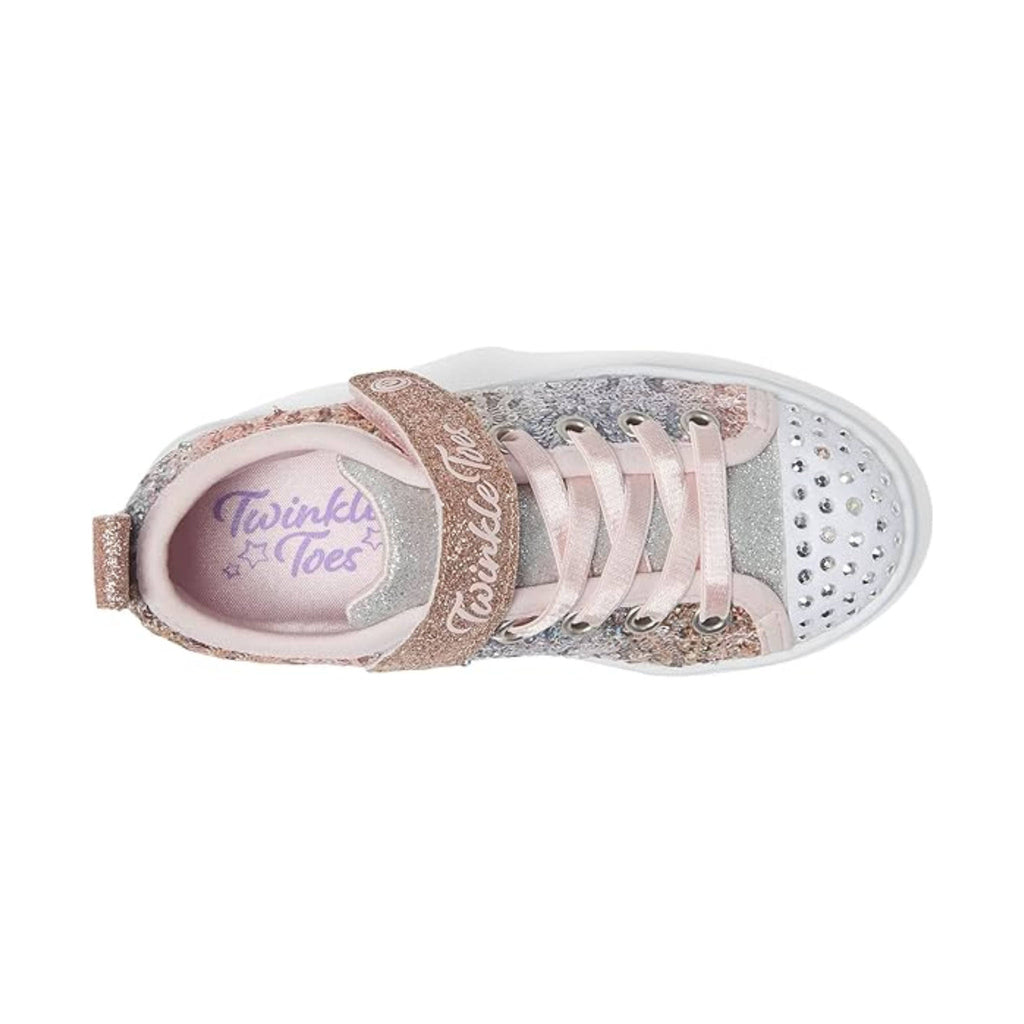 Skechers Kids' Twinkle Sparks Shoes - Sequin Flash Light Pink - Lenny's Shoe & Apparel