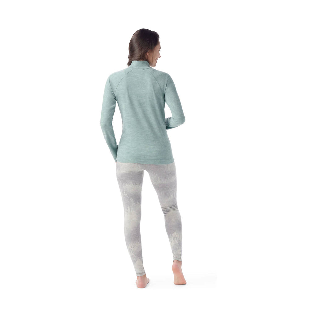 Smartwool Women's Classic Thermal Merino Layer Quarter Zip - Arctic Green Heather - Lenny's Shoe & Apparel