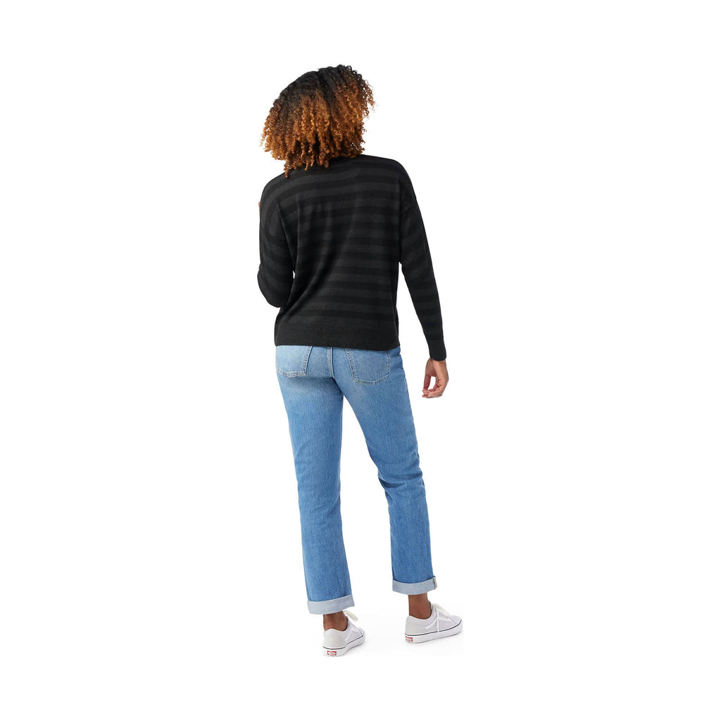 Smartwool Women's Edgewood Boyfriend Crew Sweater - Black - Lenny's Shoe & Apparel