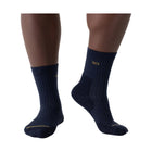 Wide Open Men's Solid Cushioned Micro Crew Socks - Denim - Lenny's Shoe & Apparel