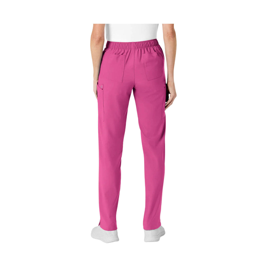 WonderWink Women's Flat Front Cargo Scrub Pant - Hot Pink - Lenny's Shoe & Apparel