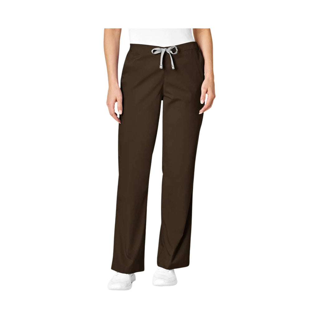 WonderWink Work Women's Flare Leg Scrub Pant - Chocolate - Lenny's Shoe & Apparel