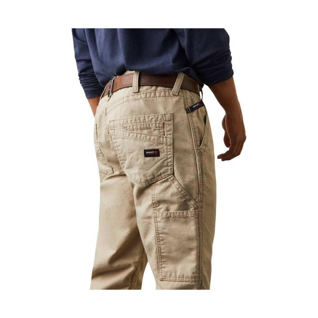 Ariat Men's Flame Resistant M4 Relaxed Workhorse Boot Cut Pant - Khaki - Lenny's Shoe & Apparel