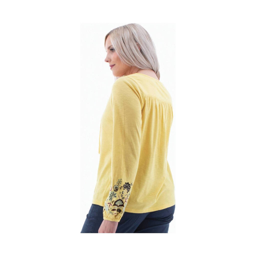 Aventura Women's Kateri Long Sleeve Top - Custard - Lenny's Shoe & Apparel