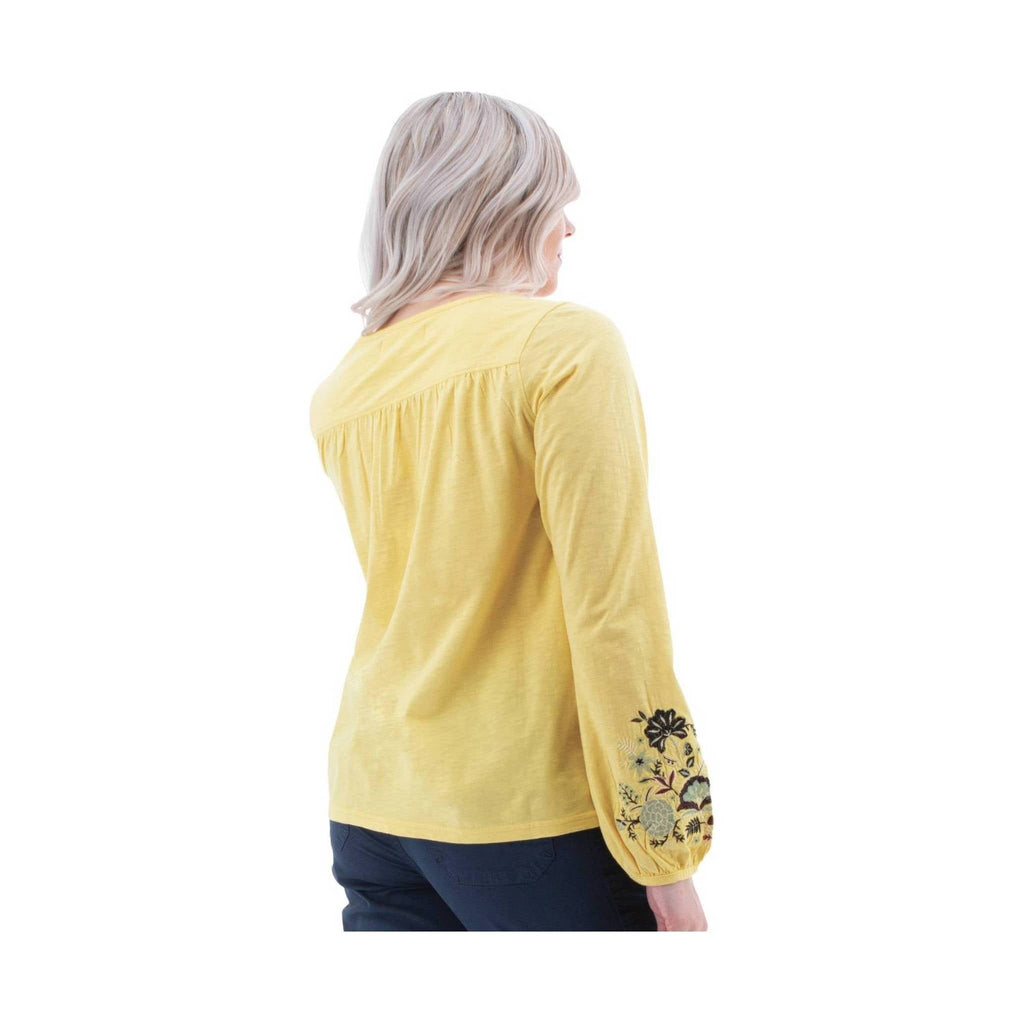 Aventura Women's Kateri Long Sleeve Top - Custard - Lenny's Shoe & Apparel