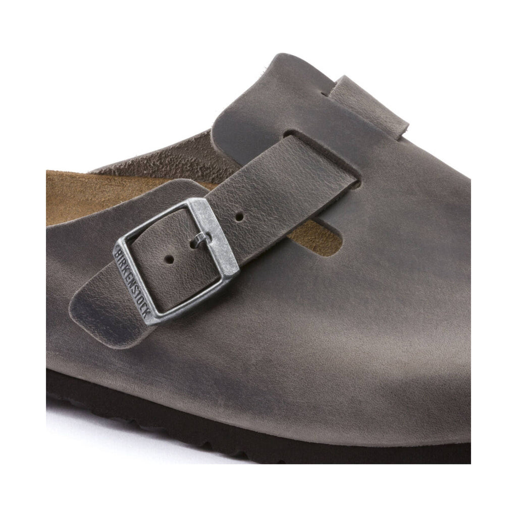 Birkenstock Boston Soft Footbed - Oiled Leather Iron - Lenny's Shoe & Apparel