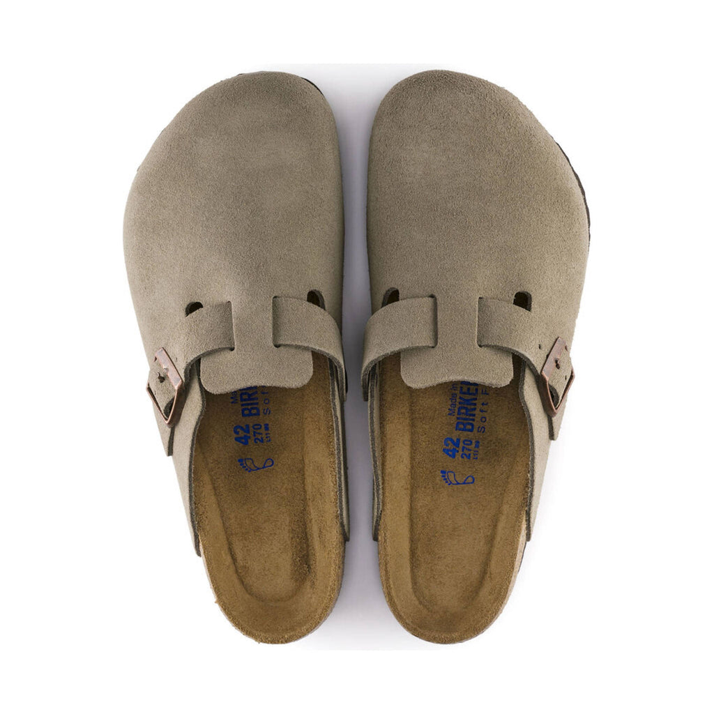 Birkenstock Boston Soft Footbed - Suede Taupe - Lenny's Shoe & Apparel