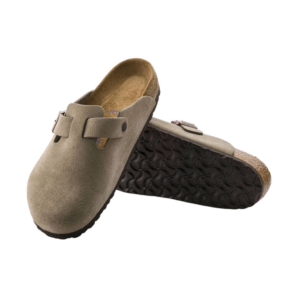 Birkenstock Boston Soft Footbed - Suede Taupe - Lenny's Shoe & Apparel