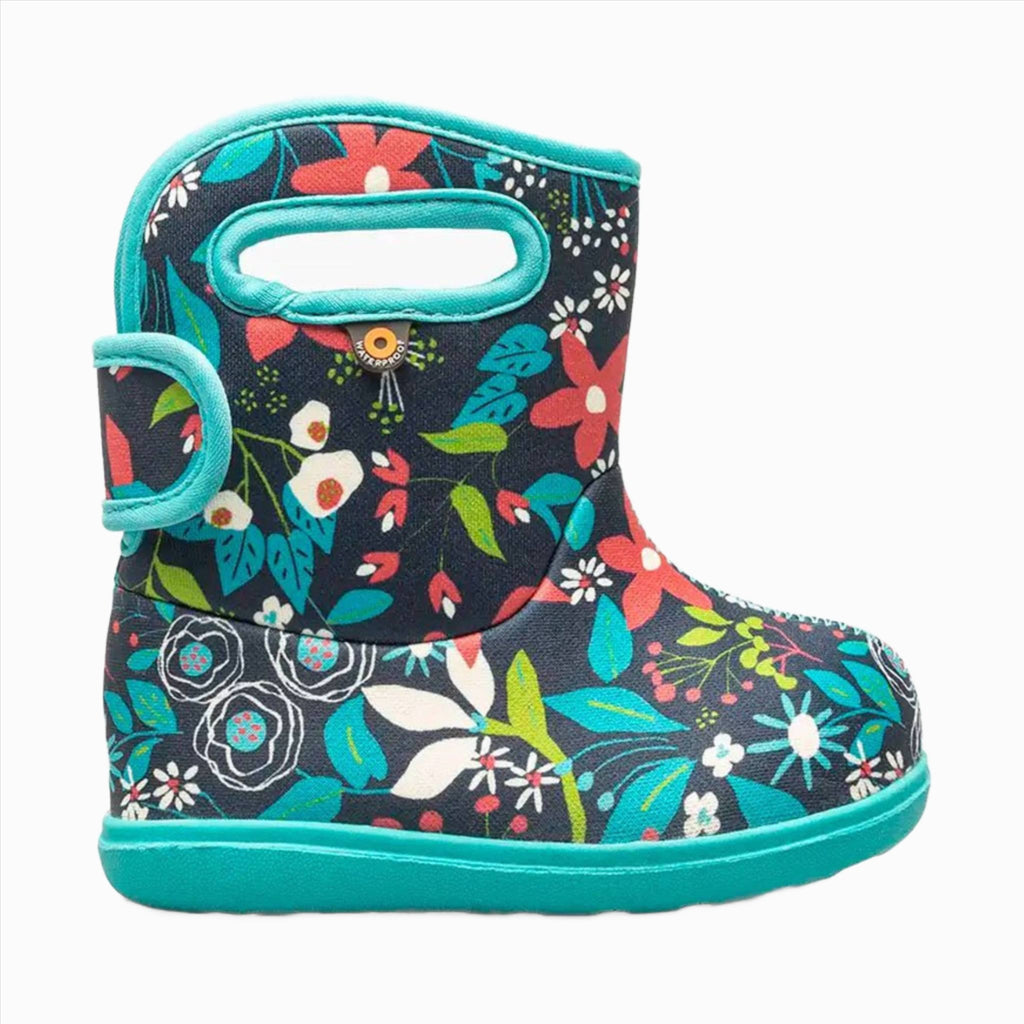 Bogs Baby II Cartoon Flower Rain Boot - Ink Blue Multi - Lenny's Shoe & Apparel