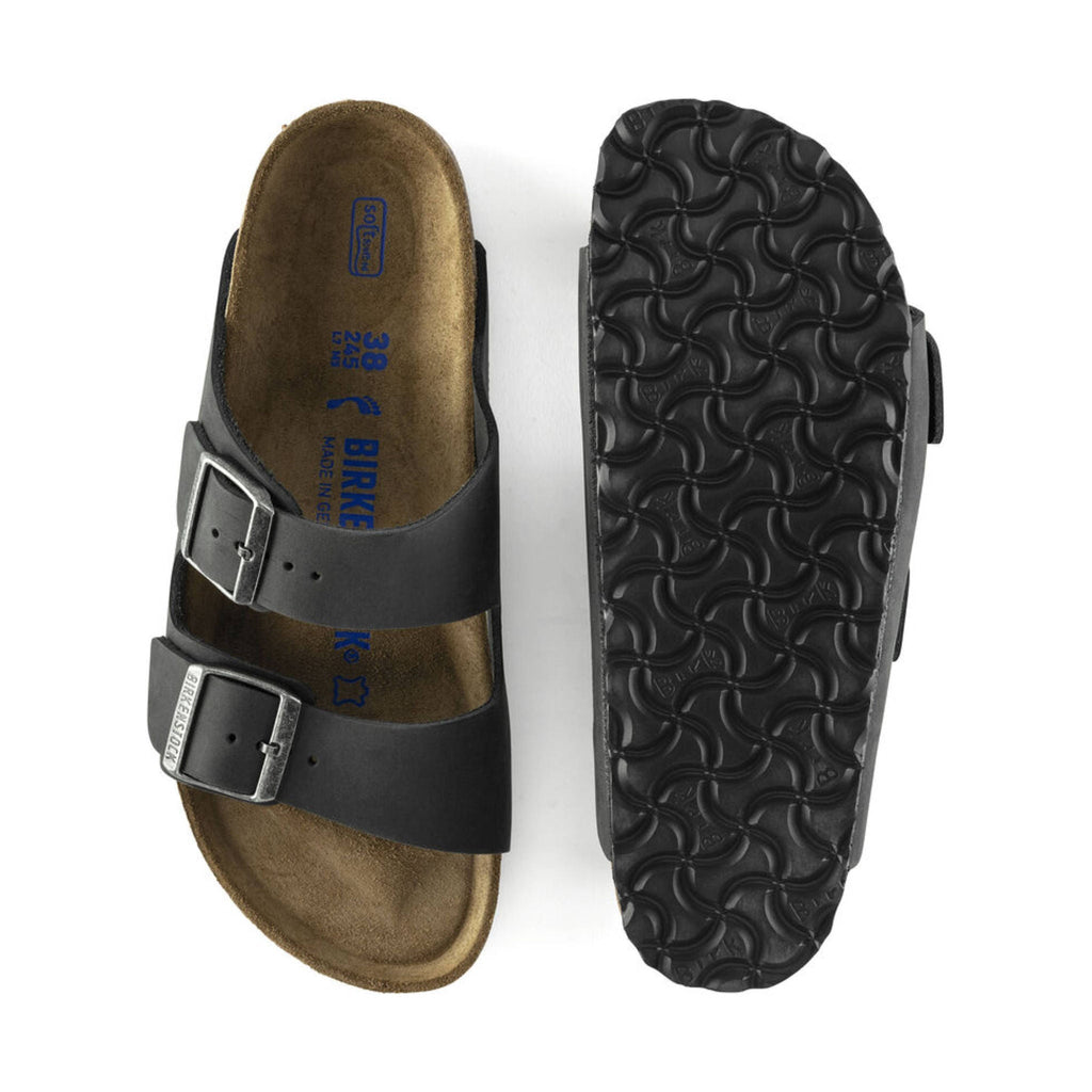 Brikenstock Arizona Soft Footbed Sandal - Oiled Leather Black - Lenny's Shoe & Apparel