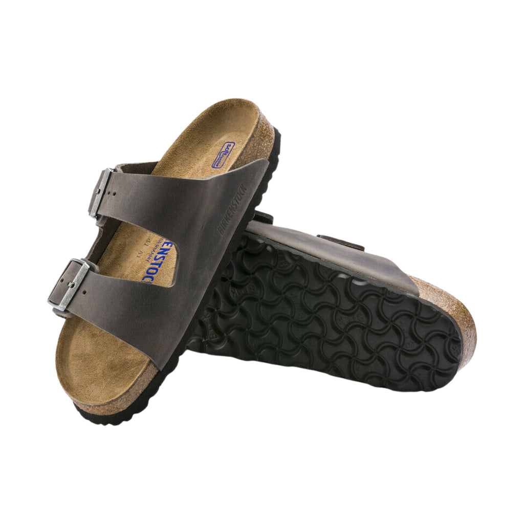 Brikenstock Arizona Soft Footbed Sandal - Oiled Leather Iron - Lenny's Shoe & Apparel