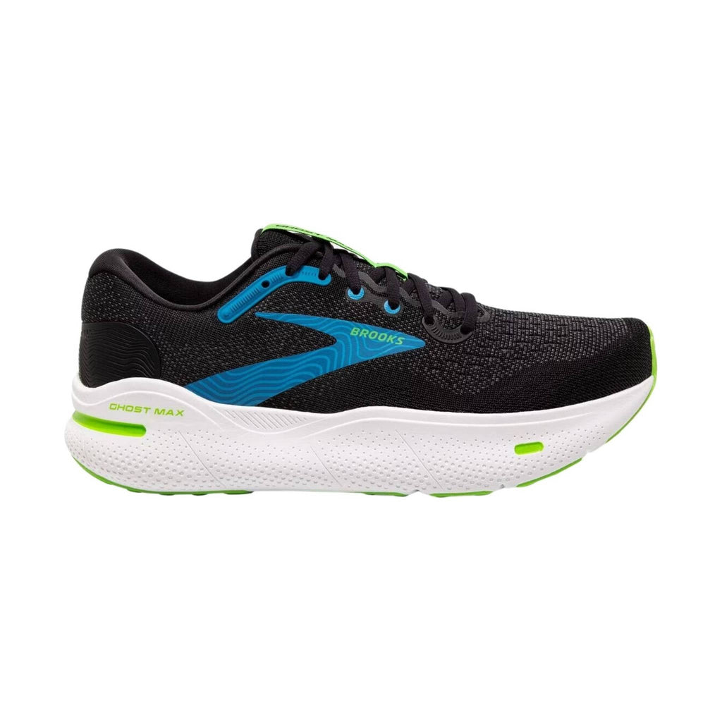 Brooks Men's Ghost Max Running Shoe - Black/Atomic Blue/Jasmine - Lenny's Shoe & Apparel