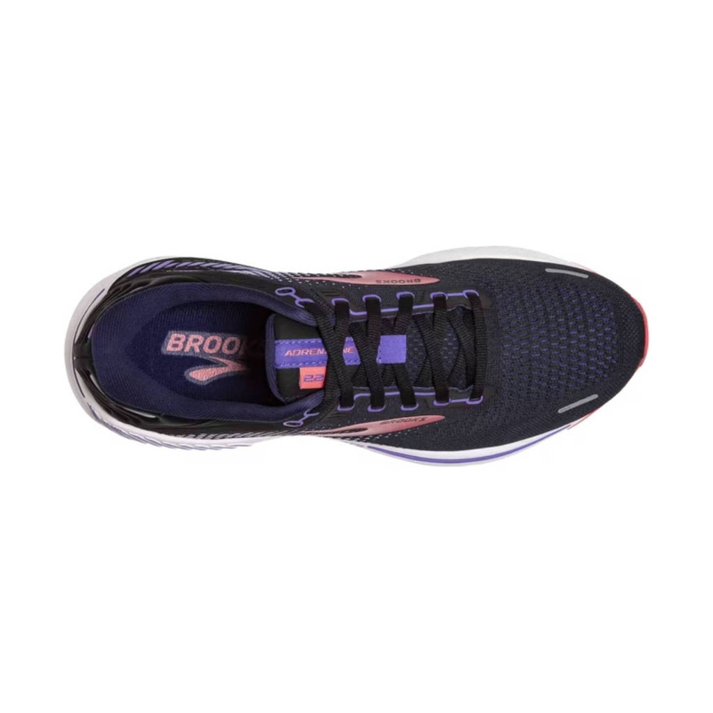 Brooks Women's Adrenaline GTS 22 Road Running Shoes - Black/Purple/Coral - Lenny's Shoe & Apparel