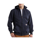 Carhartt Men's Rain Defender Paxton Heavyweight Hooded Zip-Front Sweatshirt - Navy - Lenny's Shoe & Apparel