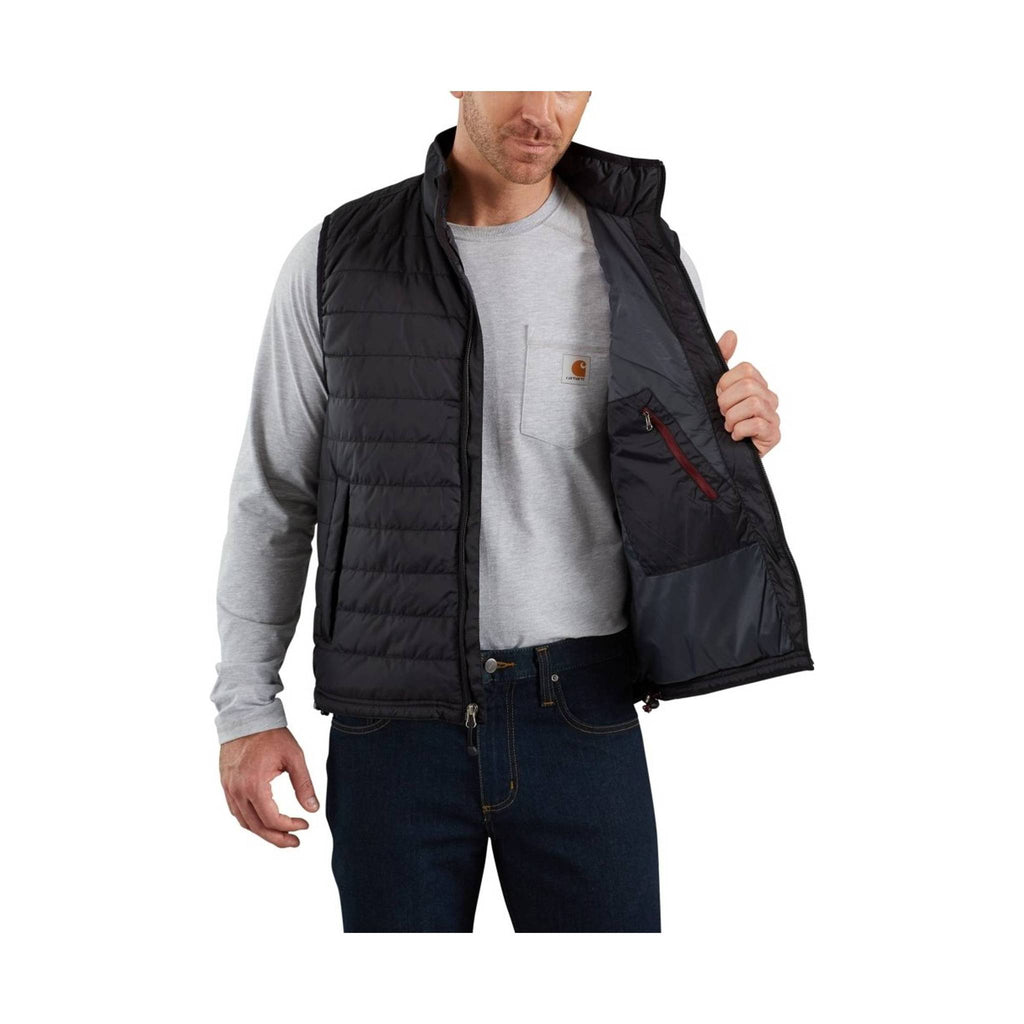 Carhartt Men`s Rain Defender Relaxed Fit Lightweight Insulated Vest - Black - Lenny's Shoe & Apparel