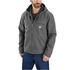 Carhartt Men's Relaxed Fit Washed Duck Sherpa Lined Jacket - Gravel - Lenny's Shoe & Apparel