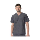 Carhartt Men's Slim Fit V-Neck Scrub Top - Charcoal Heather - Lenny's Shoe & Apparel