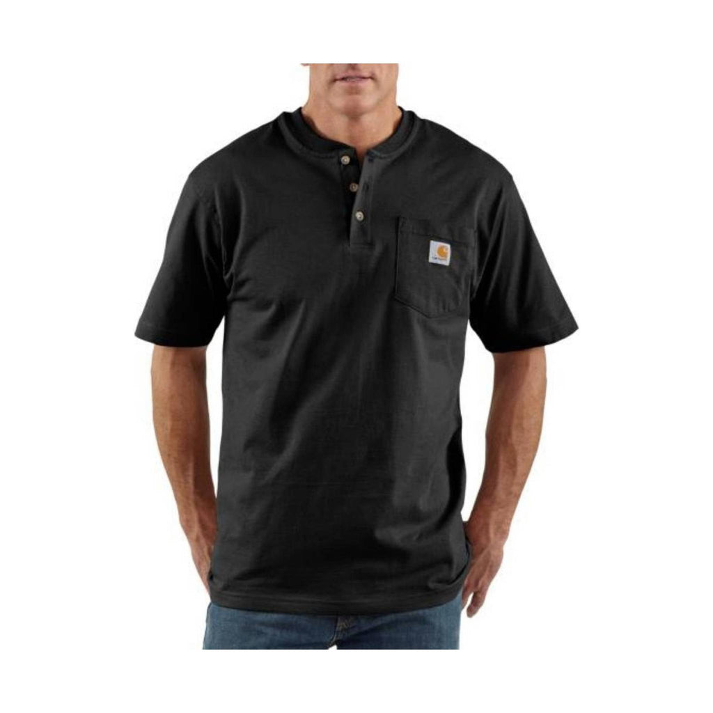 Carhartt Men's Workwear Short Sleeve Henley - Black - Lenny's Shoe & Apparel